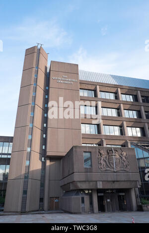 Queen Elizabeth,II,Law, Courts,Crown Court,Crown Courts,Derby Square,Liverpool,Merseyside,north,northern,city,England,English,GB,Britain,British,UK, Stock Photo