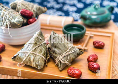 Close-up photo of Zongzi red jujube at Dragon Boat Festival Stock Photo