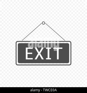 Exit Hanging sign isolated. Vector illustration eps10 Stock Vector
