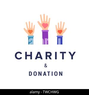 charity logo design template Stock Vector Image & Art - Alamy