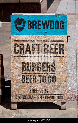 Brewdog advertising board on Lothian Road, Edinburgh, Scotland, UK.