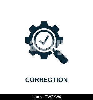 Correction vector icon symbol. Creative sign from quality control icons collection. Filled flat Correction icon for computer and mobile Stock Vector