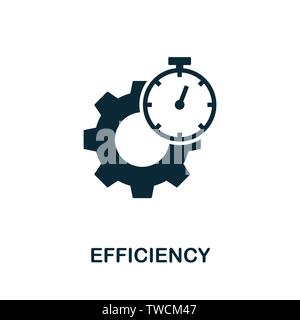 Efficiency vector icon symbol. Creative sign from quality control icons collection. Filled flat Efficiency icon for computer and mobile Stock Vector