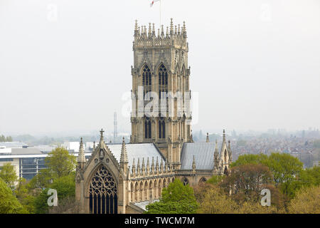 Doncaster town centre,  South Yorkshire, Landmark Victorian Gothic Grade I listed St George's Minster by architects George Gilbert Scott Stock Photo