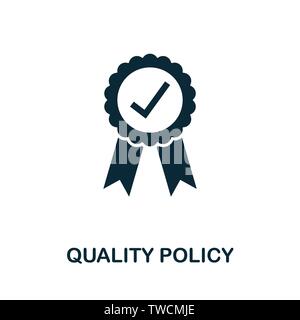 Quality Policy vector icon symbol. Creative sign from quality control icons collection. Filled flat Quality Policy icon for computer and mobile Stock Vector
