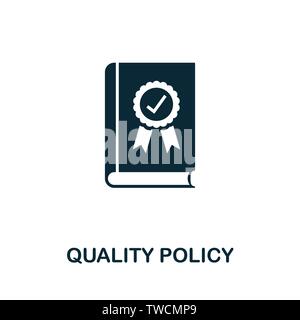 Quality Policy vector icon symbol. Creative sign from quality control icons collection. Filled flat Quality Policy icon for computer and mobile Stock Vector