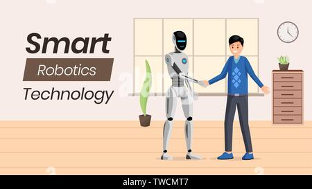 Artificial intelligence horizontal banner with business teamwork ...