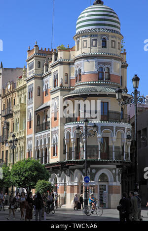 Spain; Andalusia; Seville; Edificio de la Adriatica, Stock Photo