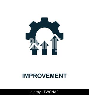 Improvement vector icon symbol. Creative sign from quality control icons collection. Filled flat Improvement icon for computer and mobile Stock Vector