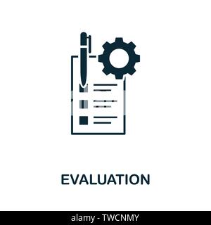 Evaluation vector icon symbol. Creative sign from quality control icons collection. Filled flat Evaluation icon for computer and mobile Stock Vector