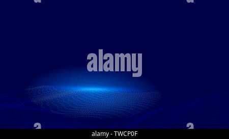 Flow particle composition world big data background, vector network technology big data background Stock Photo