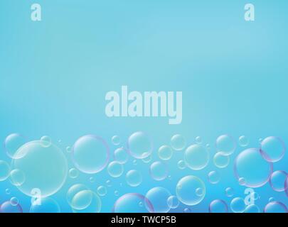 Blue bubble abstract design. Stock Vector