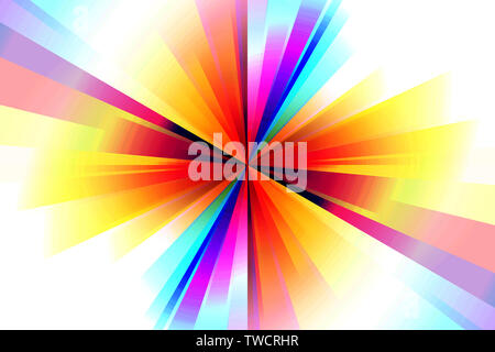 abstract circle shape from multi colored stripes Stock Photo