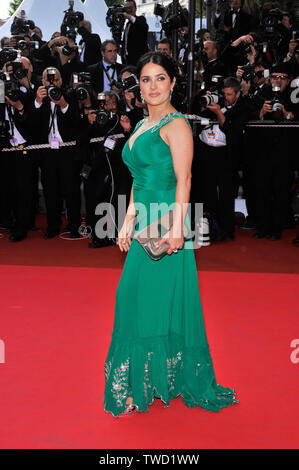 CANNES, FRANCE. May 18, 2008: Salma Hayek at world gala premiere for 'Indiana Jones and the Kingdom of the Crystal Skull' at the 61st Annual International Film Festival de Cannes. © 2008 Paul Smith / Featureflash Stock Photo