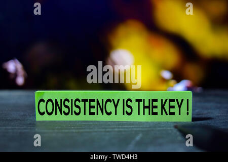 Consistency is the key Stock Photo - Alamy
