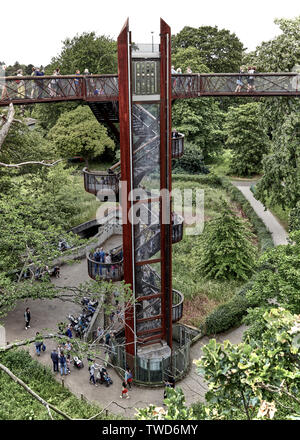 18 metres above the ground, the Treetop Walkway is a chance to get closer to Kew’s trees Stock Photo