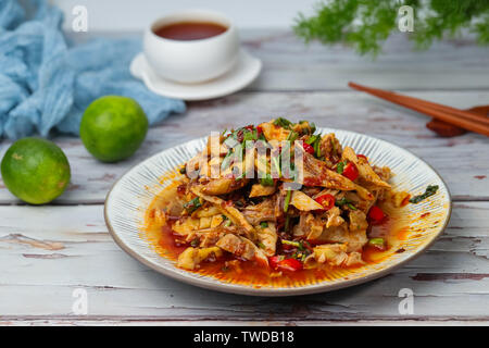 drooling chicken, stick chicken. Stock Photo