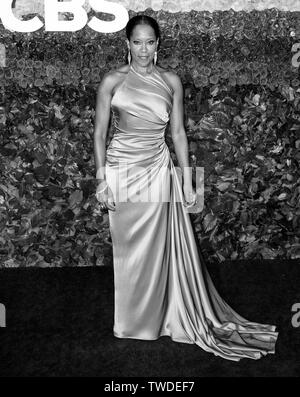 Regina King wearing dress by Prada attends the 73rd annual Tony Awards