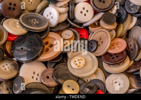 background pattern of a variety of buttons Stock Photo