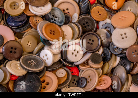 background pattern of a variety of buttons Stock Photo