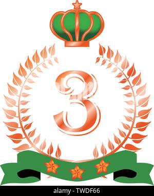 This is the Illustration of a luxurious laurel to honor. Stock Vector