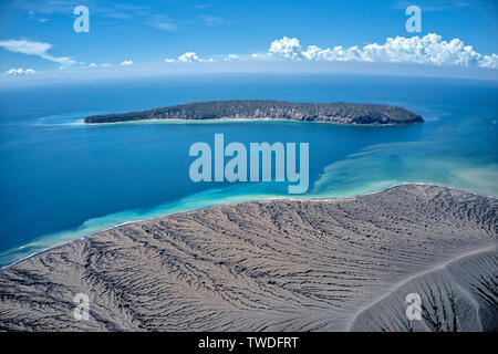 An update of Anak Krakatau on Saturday 04 May 2019. The Krakatoa island (also known as 'Krakatau') is situated near the Indonesian island of Rakata in Stock Photo