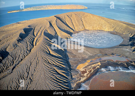 An update of Anak Krakatau on Saturday 04 May 2019. The Krakatoa island (also known as 'Krakatau') is situated near the Indonesian island of Rakata in Stock Photo