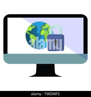 copyright of intellectual digital computer vector illustration design Stock Vector