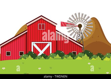 Simple rural farm house illustration Stock Vector Image & Art - Alamy