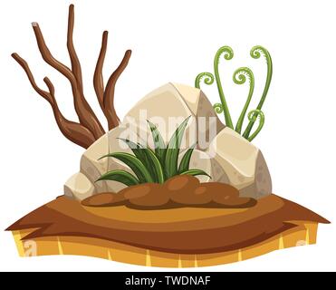 Isolated drought land element illustration Stock Vector