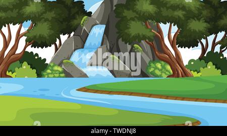 A simple nature landscape illustration Stock Vector