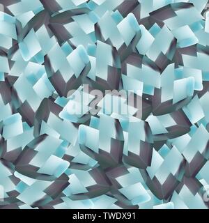 Blue diamond shape. Seamless pattern background. Vector illustration. Stock Vector