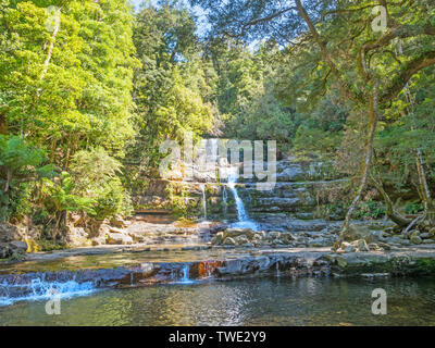 Victoria Falls, aka the Liffey Falls, is the major waterfall of a series of four waterfalls on the Liffey River, in the Midlands region of Tasmania. Stock Photo