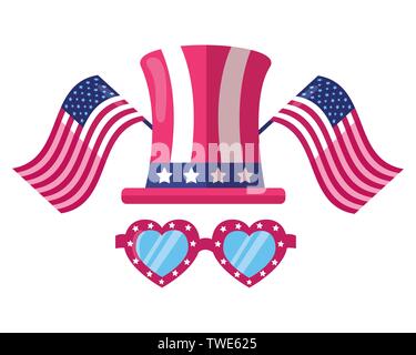 american happy independence day Stock Vector