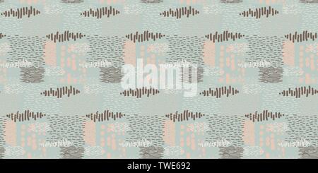 Stitched abstract texture repeat seamless vector pattern. Stock Vector