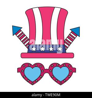 american happy independence day Stock Vector
