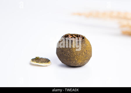 Pu'er tea green tangerine tea Tuo tea Stock Photo - Alamy