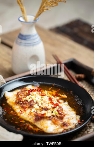 Boiled fish. Stock Photo