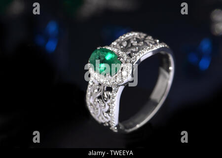 emerald gem still life Stock Photo