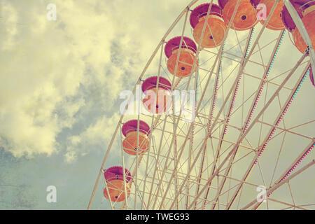 Retro toned picture of a Ferris wheel Stock Photo