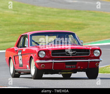 Nick Naismith, Harry Naismith, Ford Mustang, Masters pre-66 touring cars, Masters Historic Festival, Brands Hatch, May 2019. Brands Hatch, classic car Stock Photo