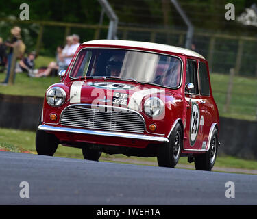 Ron Maydon, Austin Mini Cooper S, Masters pre-66 touring cars, Masters Historic Festival, Brands Hatch, May 2019. Brands Hatch, classic cars, classic Stock Photo