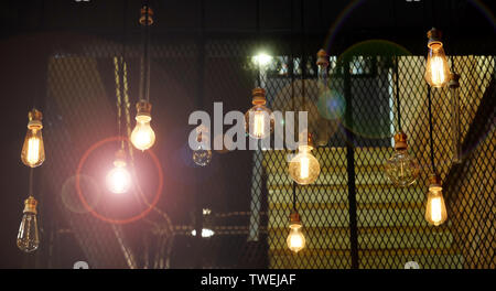 Many Lamp lighting retro antique Stock Photo
