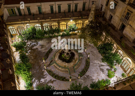 Inner courtyard of the Santa Caterina d'Alessandria church, Palermo, Sicily, Italy, Europe Stock Photo