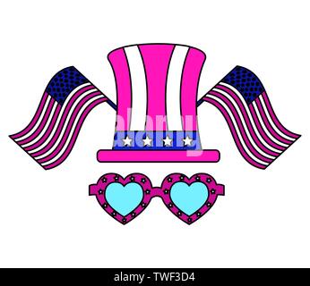 american happy independence day Stock Vector