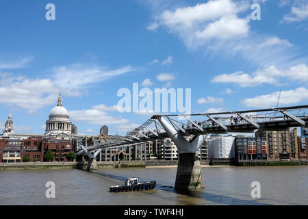 A general view of Millennium bridge, London, UK