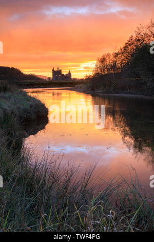 Kilchurn Castle captured at sunset. Stock Photo