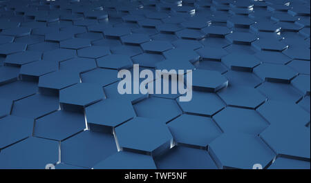 Hexagonal 3D background Stock Photo