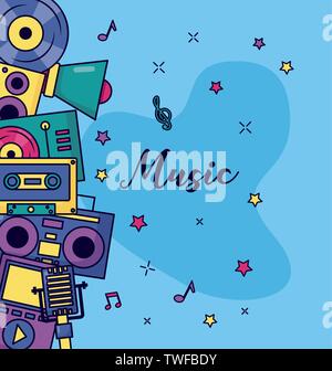 music colorful background Stock Vector