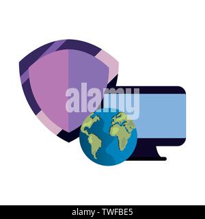 copyright of intellectual digital world vector illustration design Stock Vector